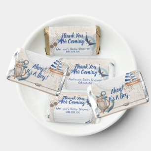 Ahoy It's A Boy Candy Wrappers Hershey's Miniatures