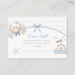 Ahoy It's a Boy Diaper Raffle Card