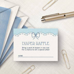 Ahoy It's A Boy Diaper Raffle Enclosure Card