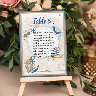 Ahoy It's A Boy Nautical Adventure Awaits Table Number