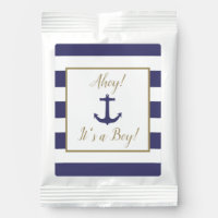 Ahoy It's a Boy Nautical Anchor Baby Shower Hot Chocolate Drink Mix