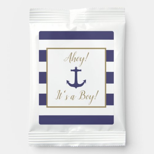 Ahoy Its a Boy Nautical Anchor Baby Shower Hot Chocolate Drink Mix