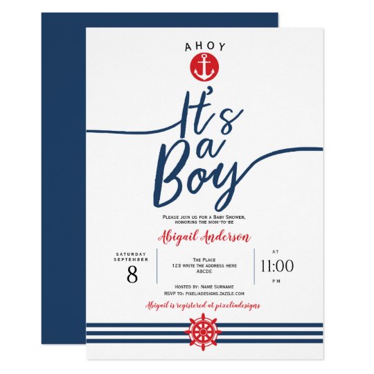 zazzle nautical baby shower invitations