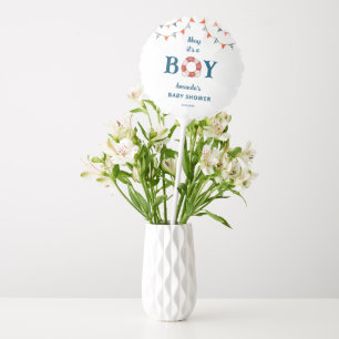 Ahoy It's a Boy Nautical Baby Shower Balloon