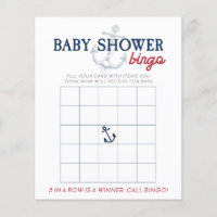 Ahoy It's a Boy Nautical Baby Shower Bingo Game