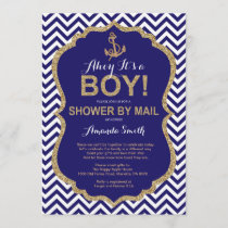 Ahoy it's a Boy! Nautical Baby Shower by mail Invitation