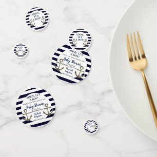 Ahoy It's a Boy Nautical Baby Shower Confetti