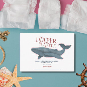 Ahoy It's A Boy Nautical Baby Shower Diaper Raffle Enclosure Card