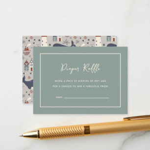 Ahoy It's a Boy Nautical Baby Shower Enclosure Card