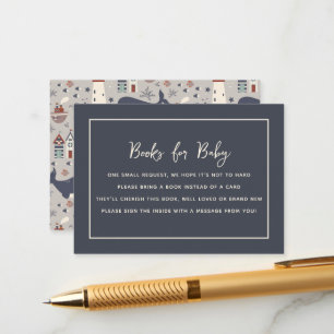 Ahoy It's a Boy Nautical Baby Shower Enclosure Card