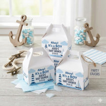 Ahoy It's a Boy Nautical Baby Shower Favor Box