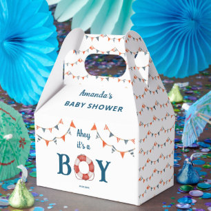 Ahoy It's a Boy Nautical Baby Shower Favor Boxes