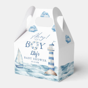 Ahoy Its A Boy Nautical Baby Shower Favor Boxes