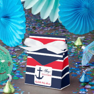 Ahoy It's A Boy! Nautical Baby Shower Favor Boxes