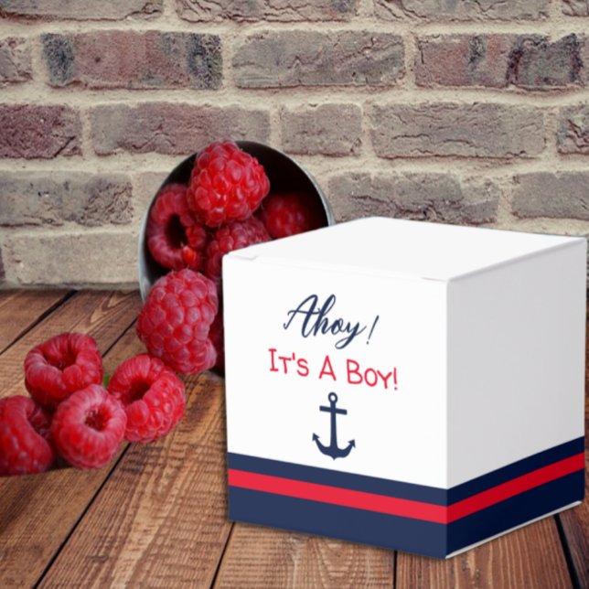 Ahoy It's A Boy! Nautical Baby Shower Favor Boxes (Creator Uploaded)