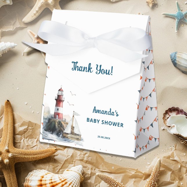 Ahoy It's a Boy Nautical Baby Shower Favor Boxes (Creator Uploaded)