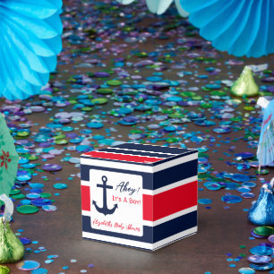 Ahoy It's A Boy! Nautical Baby Shower Favor Boxes