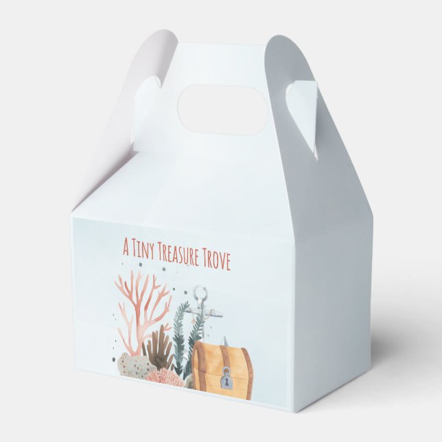 Ahoy It's a Boy Nautical Baby Shower Favor Boxes (Front Side)