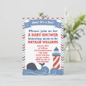 Ahoy Its a Boy Nautical Baby Shower Invitation (Standing Front)