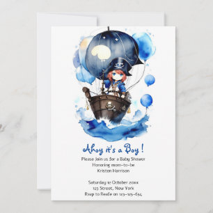 Ahoy, It's a Boy! Nautical Baby Shower Invitation