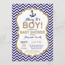 Ahoy it's a Boy! Nautical Baby Shower Invitation