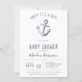 Ahoy! It's a Boy! Nautical Baby Shower Invitation (Front)