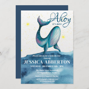 Ahoy, It's a Boy Nautical Baby Shower Invitation