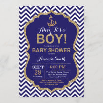Ahoy it's a Boy! Nautical Baby Shower Invitation
