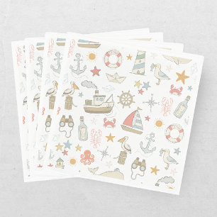 Ahoy it's a Boy Nautical Baby Shower Napkins