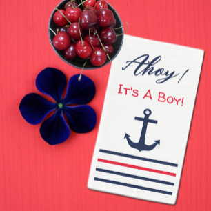 Ahoy It's A Boy! Nautical Baby Shower Paper Guest Towels