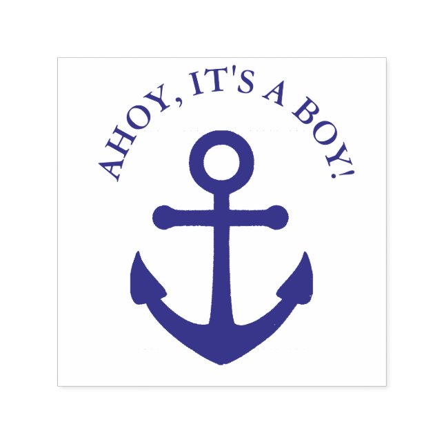 Ahoy It's a Boy Nautical Baby Shower Stamp (Design)