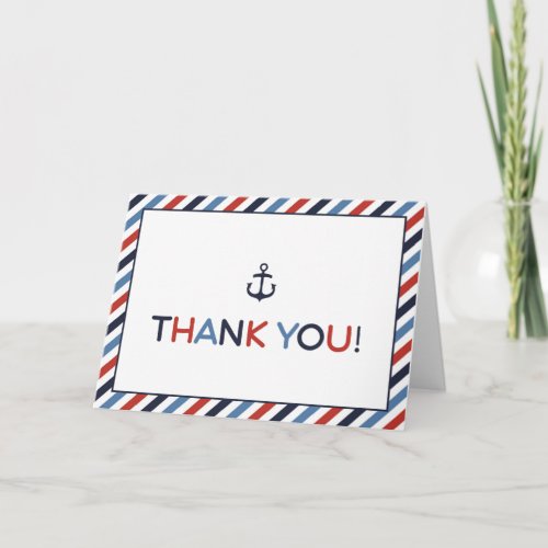 Ahoy Its a Boy Nautical Baby Shower Thank You