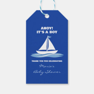 Ahoy It's a Boy! Nautical Baby Shower Thank You Gift Tags