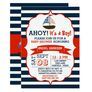nautical baby shower invitations templates