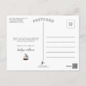Ahoy It's A Boy! Nautical Boat Baby Thank You Postcard (Back)