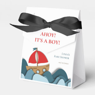 Ahoy its a boy Nautical Boy Baby Shower Favor Boxes