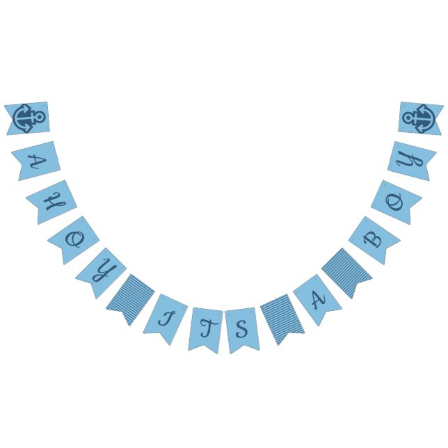 Ahoy Its A Boy Nautical Bunting Bunting Flags (All)