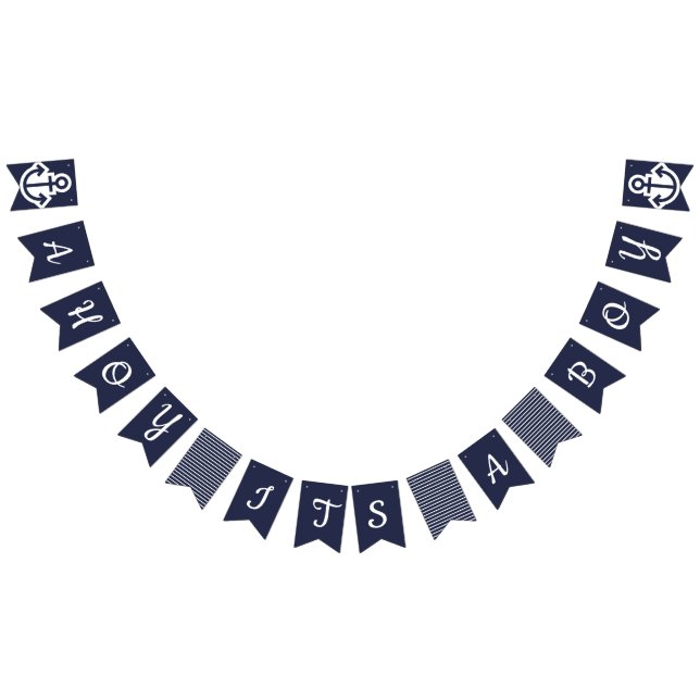 Ahoy Its A Boy Nautical Bunting Bunting Flags (All)
