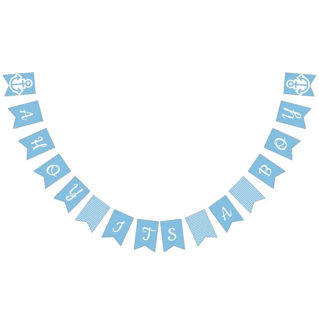Ahoy Its A Boy Nautical Bunting Flags (All)