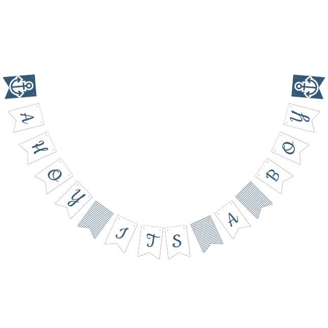 Ahoy Its A Boy Nautical Bunting Flags (All)