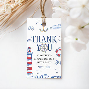 Ahoy It's a Boy Nautical Favor Gift Tags