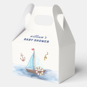 Ahoy It's A Boy Nautical Sailboat Baby Shower Favor Boxes
