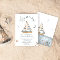 Ahoy It's A Boy Nautical Sailboat Baby Shower