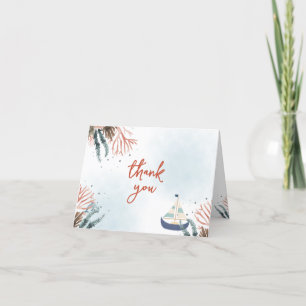 Ahoy It's a Boy Nautical Thank You Cards