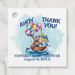 Ahoy Its A Boy Nautical Theme Baby Shower Favor Tags