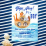 Ahoy it's a boy Noah's Ark Christian baby shower Invitation