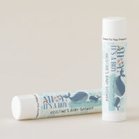 Ahoy it's a Boy Ocean Whale Baby Shower Favor Lip Balm