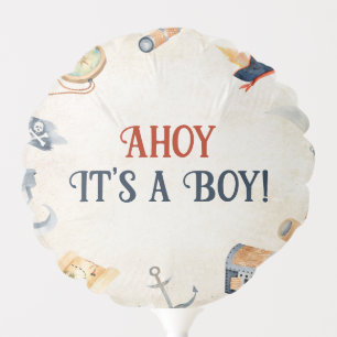 Ahoy It's A Boy Pirate Baby Shower Balloon