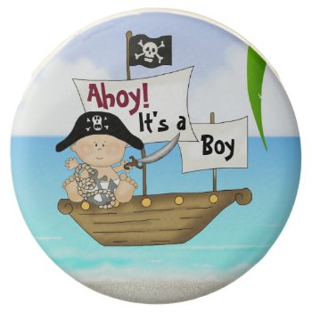 Ahoy! It's A Boy! Pirate Baby Shower Cookie Favors by TheBeachBum at Zazzle