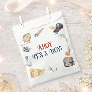 Ahoy It's A Boy Pirate Baby Shower Favor Bags